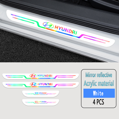 2025 Hot Sale ✨50% OFF ✨Acrylic Laser Car Anti-Fouling Door Sill Strips🎉4pcs🎉
