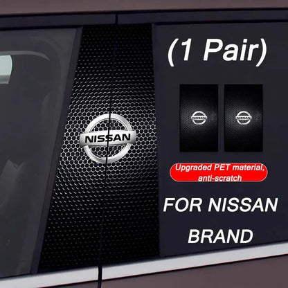 Autocollants pour colonne centrale de voiture (logo de voiture personnalisé) 25 x 50 cm