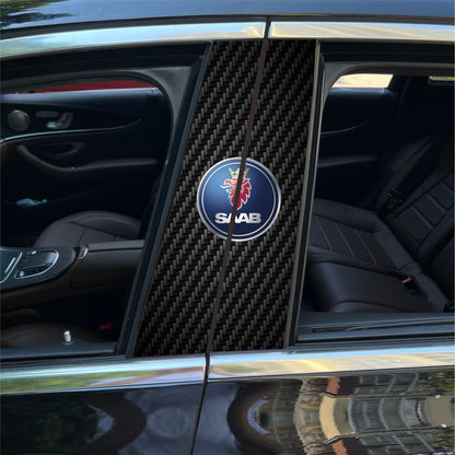 Autocollants pour colonne centrale de voiture (logo de voiture personnalisé) 25 x 50 cm