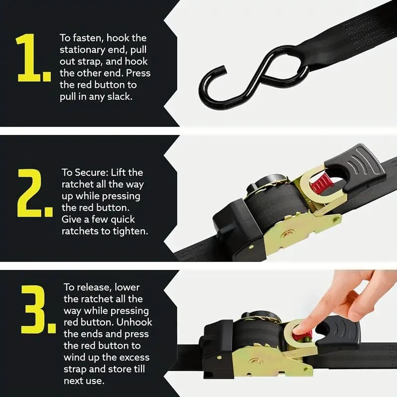 Self-Storing NeatStrap Ratchet Strap