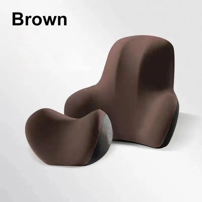 Appuie-tête et support lombaire en mousse à mémoire de forme pour siège auto