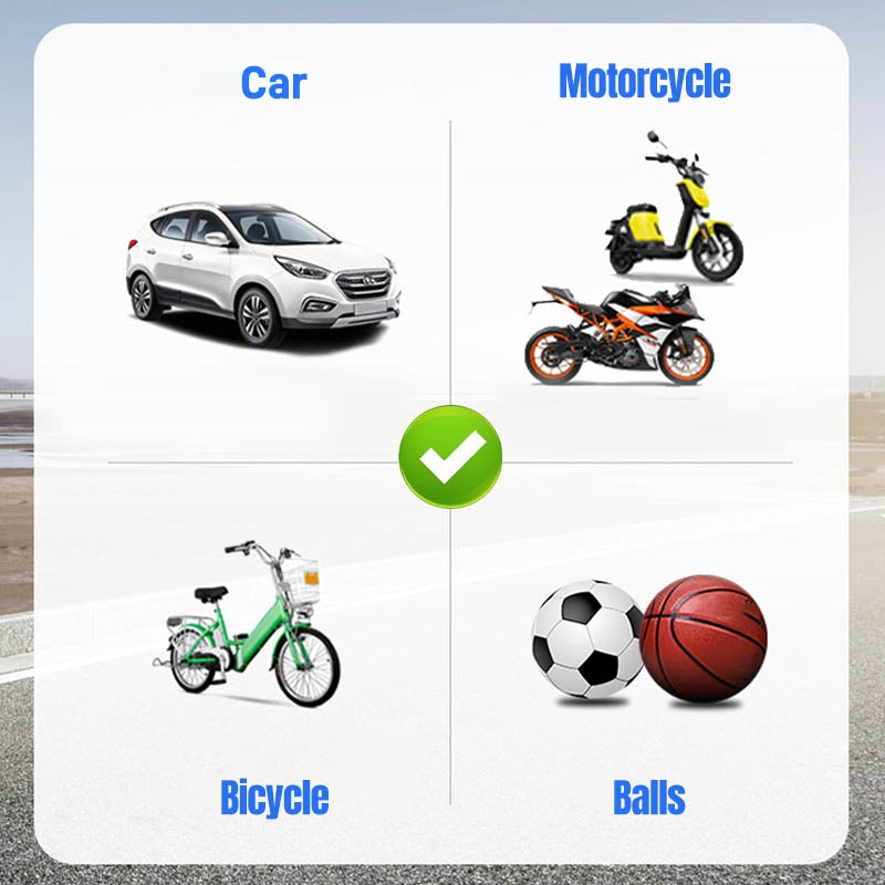 Gonfleur de pneus de voiture portable sans fil avec affichage numérique