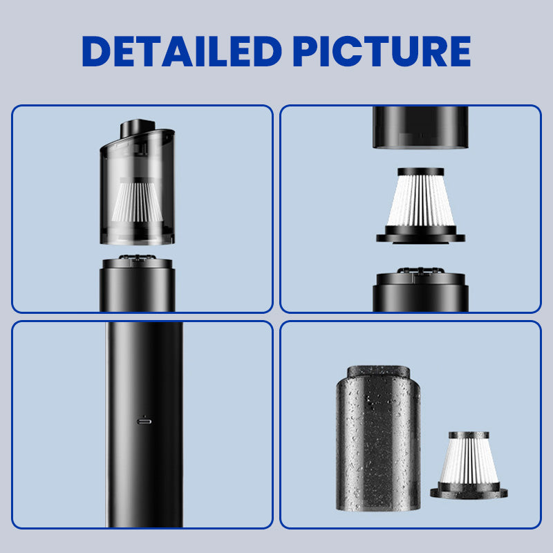 Aspirateur portable sans fil pour voiture et maison. Remise limitée à 100 pièces.