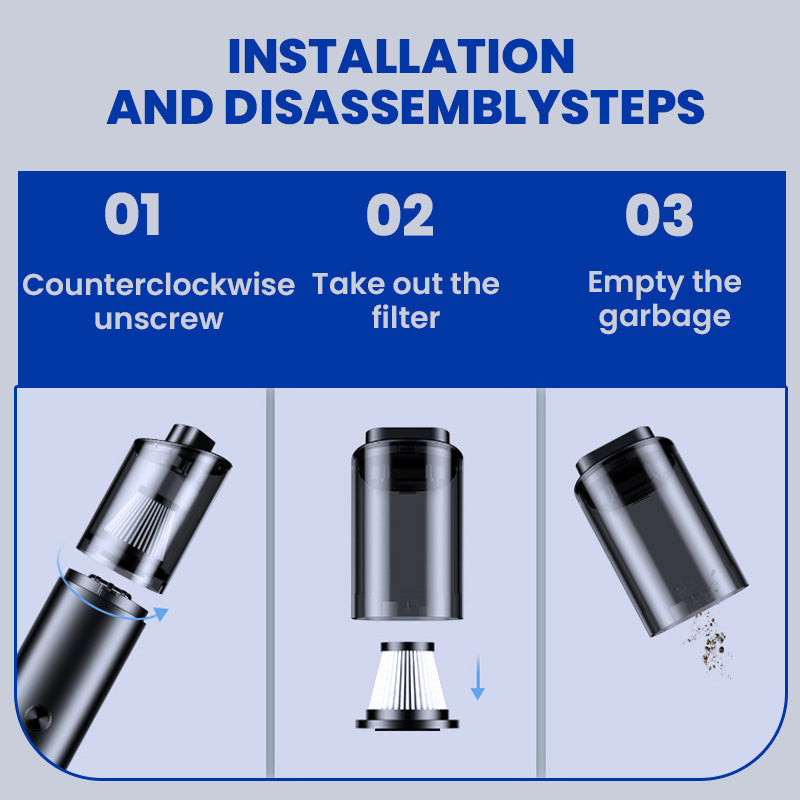 Aspirateur portable sans fil pour voiture et maison. Remise limitée à 100 pièces.