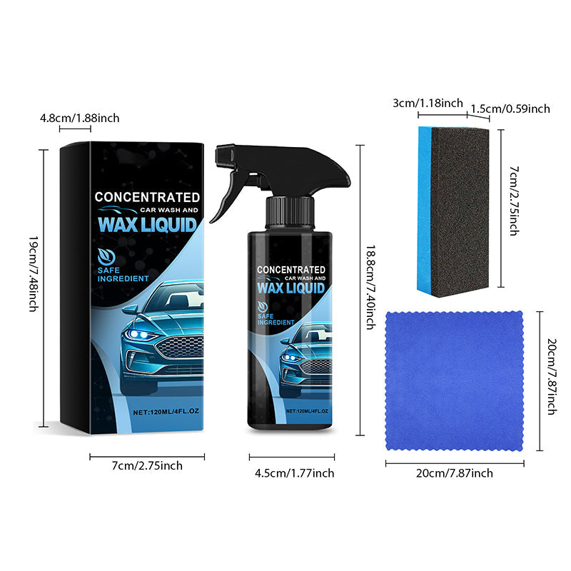 2025 New Arrival Gentle Effective Car Cleaning Spray with Sponge & Cloth